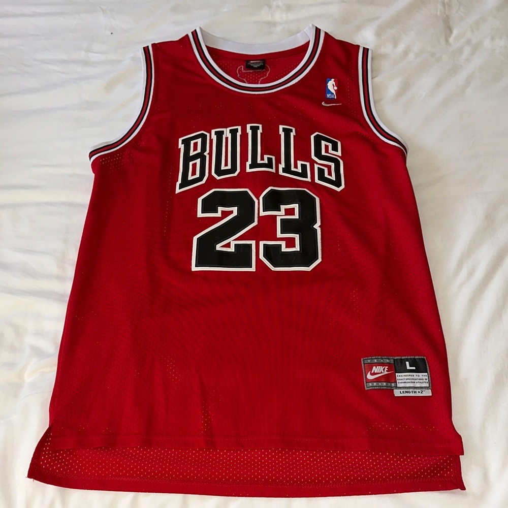 Nike Michael Jordan Bulls Red Basketball Jersey